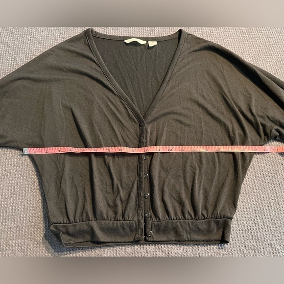🎉Derek Heart Black Cotton Shrug Style Cardigan Button Down Size Small - Picture 9 of 9